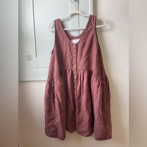 Linen smock dress with front snaps VOLUME-2  Oversized dress Not Perfect Linen